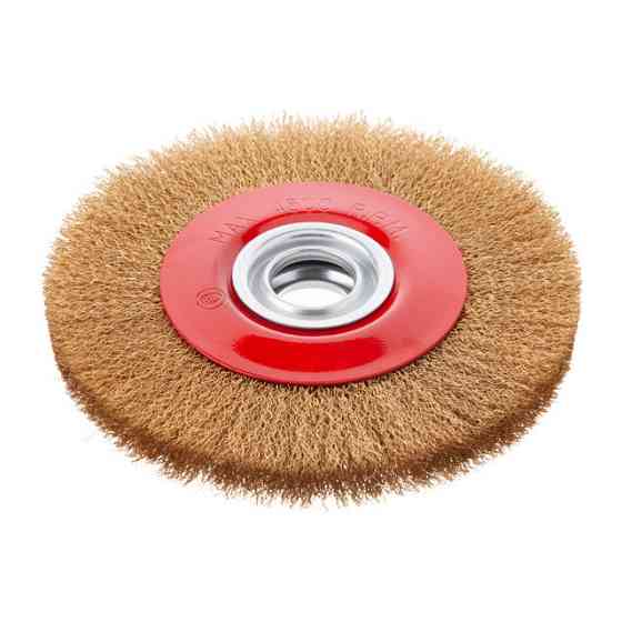 Щітка кільцева, 200×32 мм, кручений дріт покритий латунню, 4500 об/хв INTERTOOL BT-6201 Київ