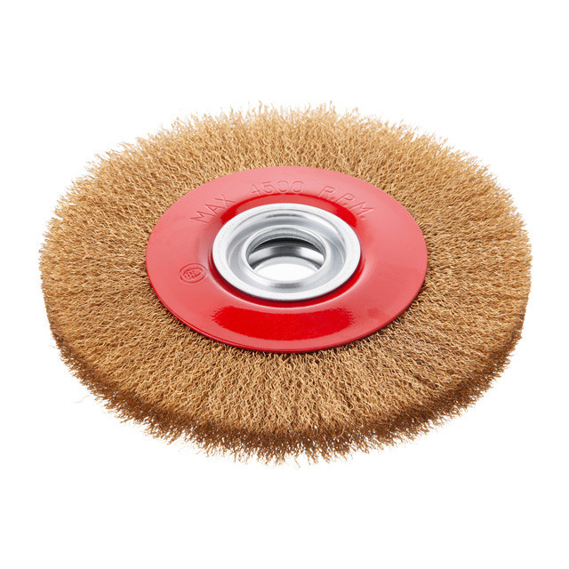 Щітка кільцева, 200×32 мм, кручений дріт покритий латунню, 4500 об/хв INTERTOOL BT-6201 Київ - фото 1