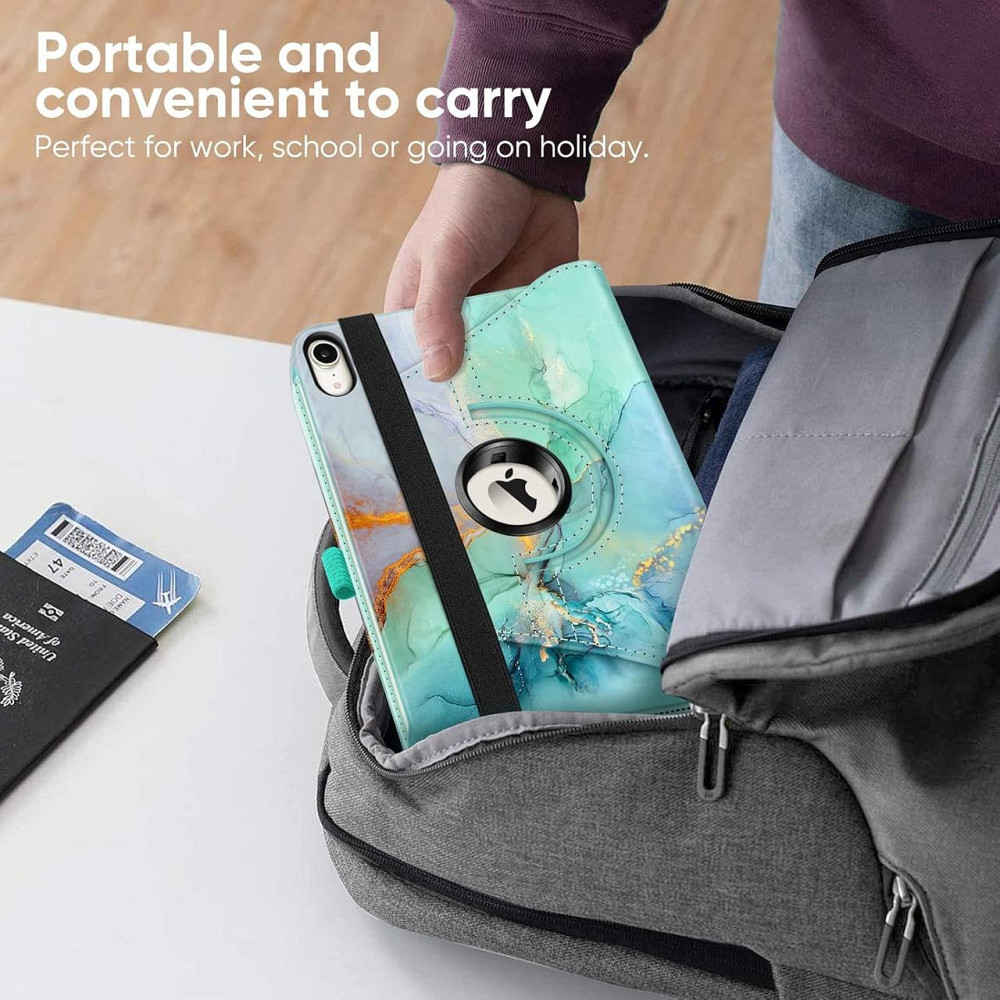Чехол Fintie для iPad mini 7 A17 Pro / mini 6 A2567-69 Marble Green 360° регулируемая подставка держатель Киев - изображение 8