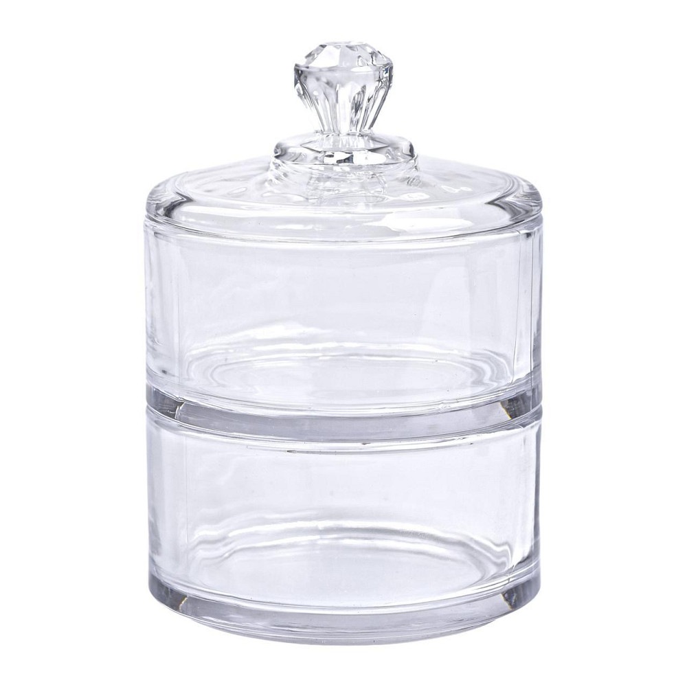 Цукерниця двоярусна скляна см з кришкою кругла кругла HP-YH-23 Київ - фото 2