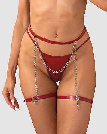 Пояс з гартерами Obsessive Inferro harness bottom S/M/L Sex Aura Київ
