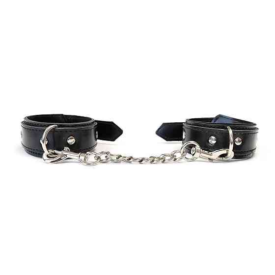 Наручники із екошкіри Art of Sex - Handcuffs Emoji, колір чорний Sex Aura Київ