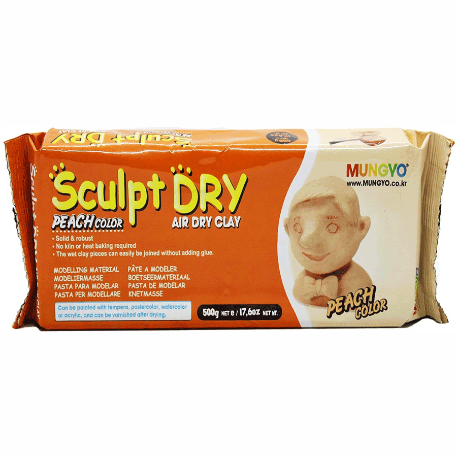 Маса для моделювання персикова самозастигаюча 500г ''Sculpt Dry'' MUNGYO Київ - фото 1
