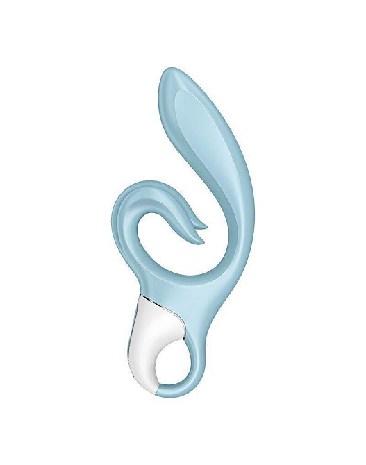 Вібратор-кролик Satisfyer Love Me Blue, гнучкий, відросток з потрійним кінчиком Sex Aura Київ - фото 3