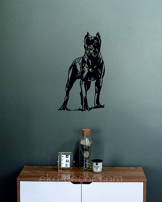 Декоративное настенное Панно «Кане-корсо», Декор на стену 110*65 см, Черный Киев - изображение 10