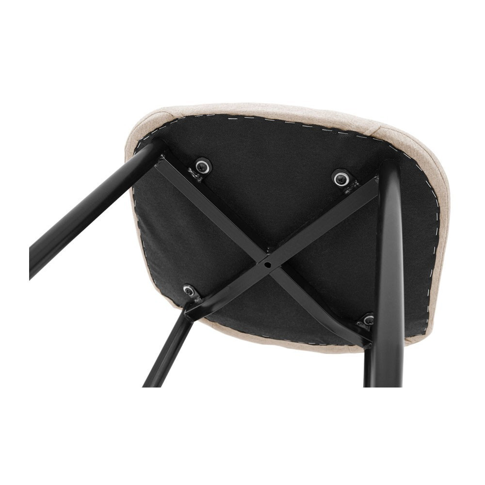 Стілець крісло м'який MacaoDesign U Magic Beige чорні ніжки Бежевий Київ - фото 8