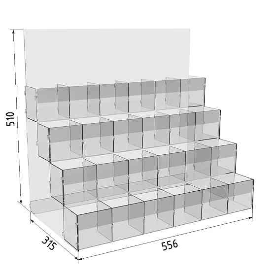 Підставка EKOSTAR для ручок та олівців 4 яруси на 24 комірки Київ