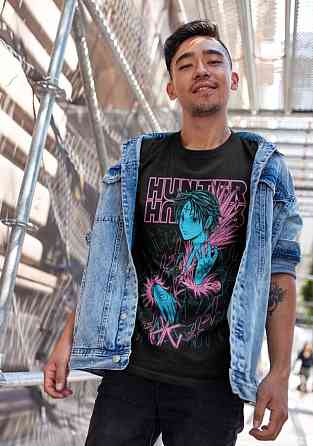 Футболка аниме Охотник × Охотник оверсайз (S/M/L) Черний AnimeJ0991 Днепр