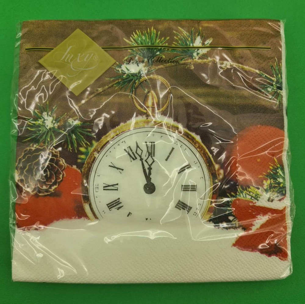 Серветки столові (ЗЗхЗЗ, 20шт) LuxyНГ Святкові години (1 пач.) Харків - фото 2