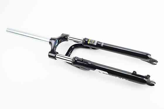 Вилка 27,5" амортизаційна, без різьби 1-1/8" (28,6мм), шток 255мм, з ходом 60мм, Disk-brake, чорна CH-386 Київ