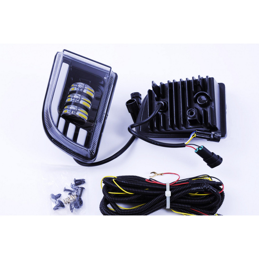 Фара діодна протитуманна Chevrolet Lacetti 45W+DRL (к-т 2шт) Протитуманки фари діодні Харків - фото 1