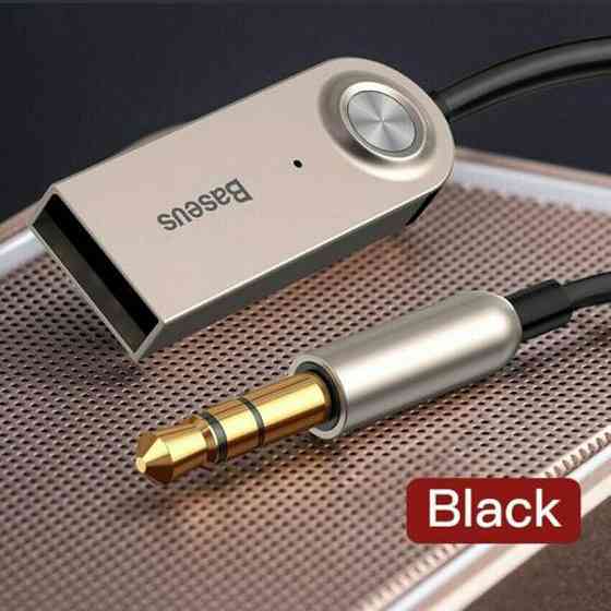 Аудіо Bluetooth 5.0 приймач Baseus BA01 Wireless Bluetooth Transmitter з USB і 3.5мм AUX роз'ємами (Чорний) Николаев