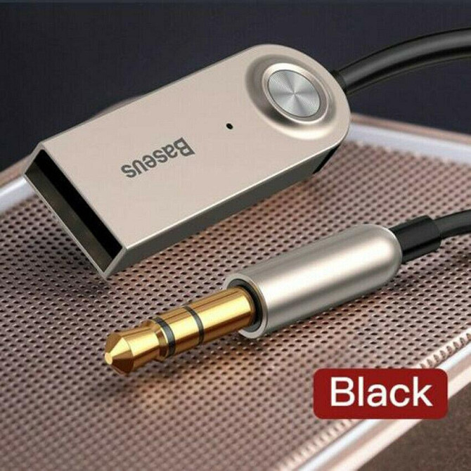 Аудіо Bluetooth 5.0 приймач Baseus BA01 Wireless Bluetooth Transmitter з USB і 3.5мм AUX роз'ємами (Чорний) Николаев - изображение 5