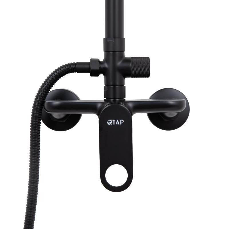 Душова система пристінна Qtap Jay QTJAY110BLM45550 Black Matt Київ - фото 11