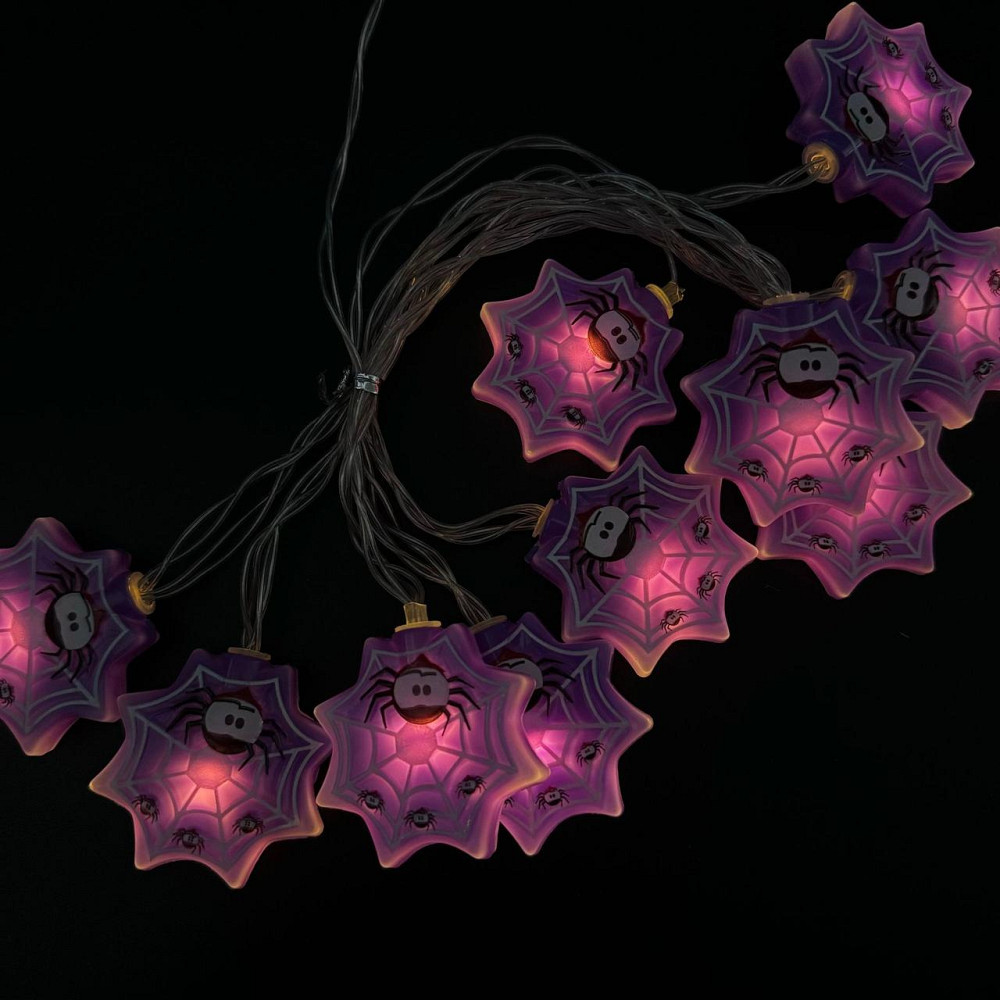 Гирлянда на Хэллоуин 150 см 10 led 5 см фиолетовый Киев - изображение 5