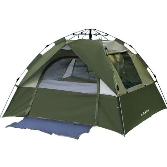 Намет автоматичний тримісний 2*2 (м) кемпінговий туристичний LU-0016GR Хакі Коломия