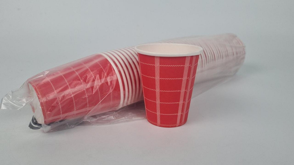 Стакан паперовий 175 мл Юніта клітина рожева h7 (50 шт.) Харків - фото 1