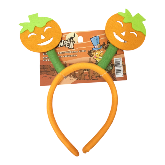 Обруч декор Гарбузики на Хелловін помаранчевий Київ