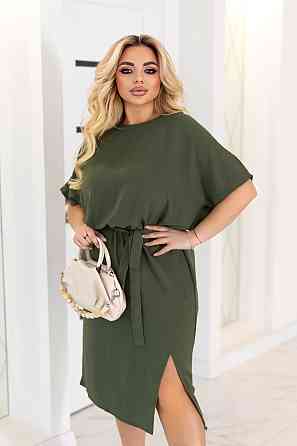 Летнее платье с поясом Fanta 46-48, Хаки Киев