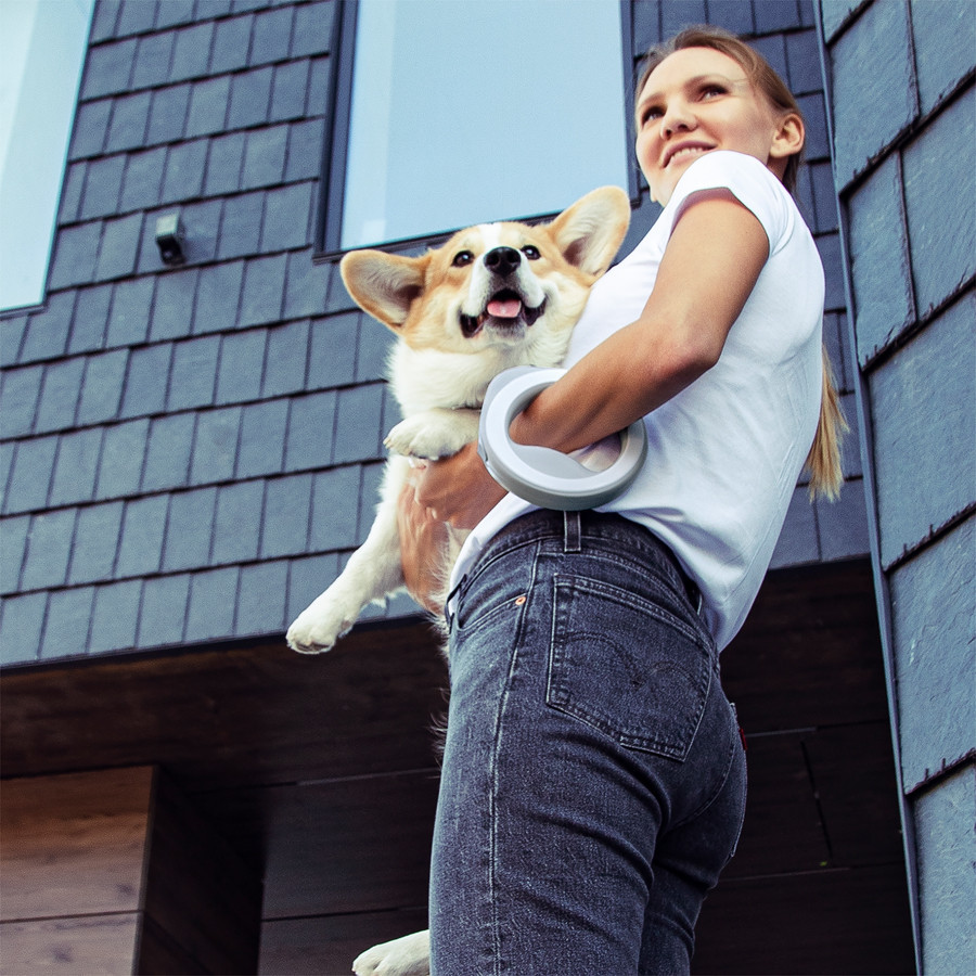 Поводок-рулетка для собак WAUDOG R-leash, круглая, XS-M, до 40 кг, 2,9 м, светоотражающая лента белый Киев - изображение 8