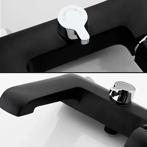 Змішувач для ванни з душовим гарнітуром GAPPO Aventador G3250 чорний Київ