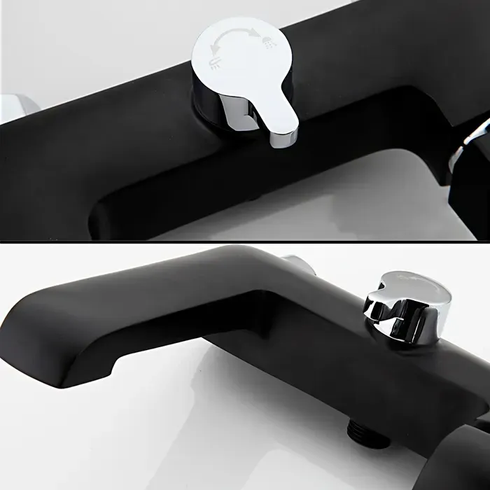 Змішувач для ванни з душовим гарнітуром GAPPO Aventador G3250 чорний Київ - фото 4