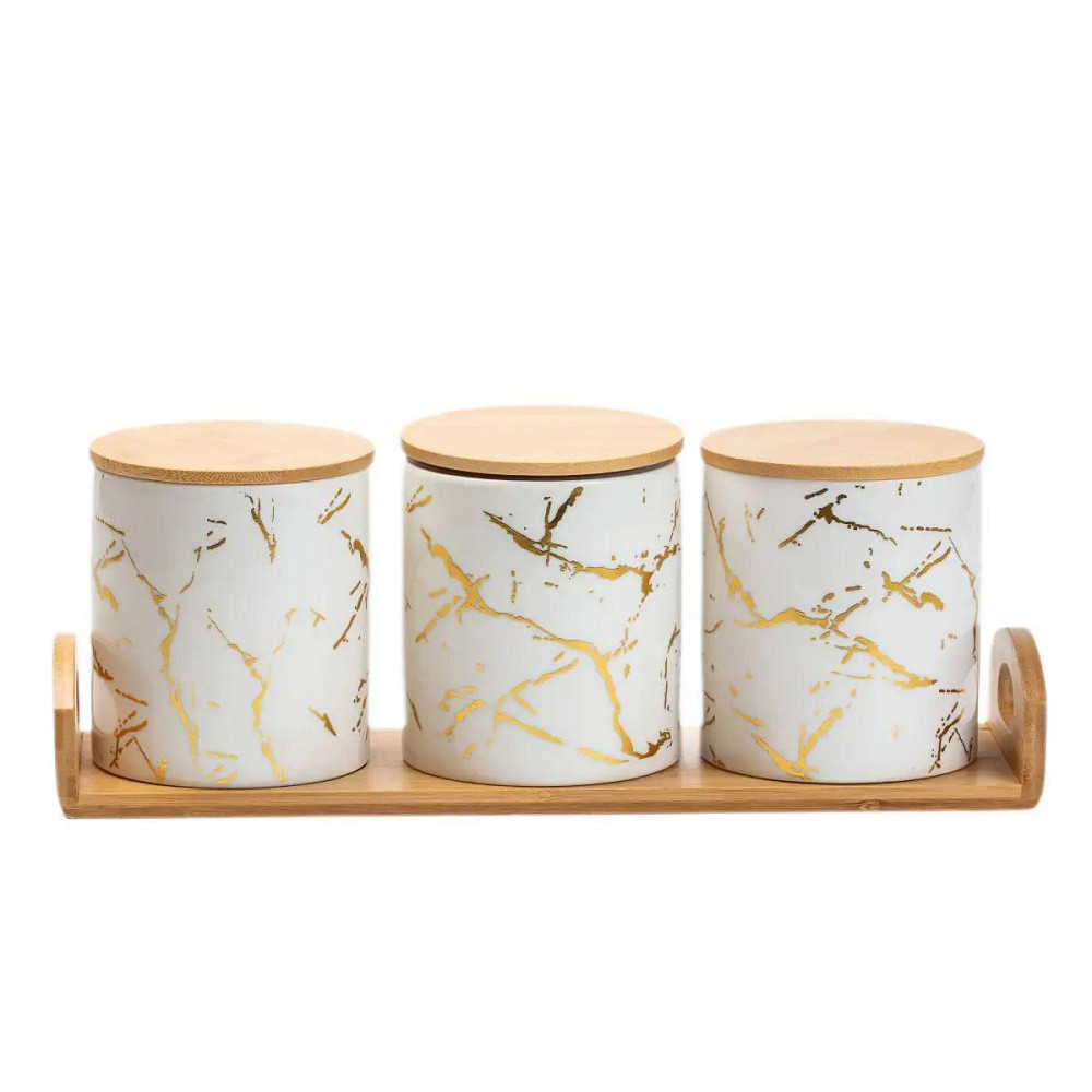 Банки для сипучих продуктів, набір із 3 шт по 650 мл HP1209 Київ - фото 1