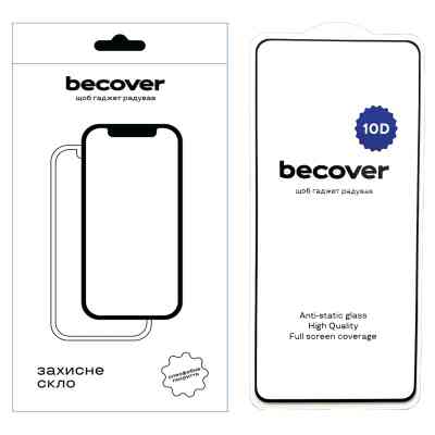 Стекло защитное BeCover Realme 12 5G 10D Black (712342) Винница