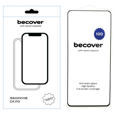 Стекло защитное BeCover Realme 12 5G 10D Black (712342) Винница - изображение 1