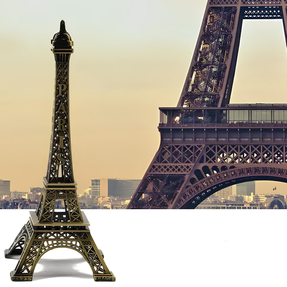 Статуэтка Эйфелева башня RESTEQ 38 см — винтажный металлический сувенир из Парижа Киев - изображение 1