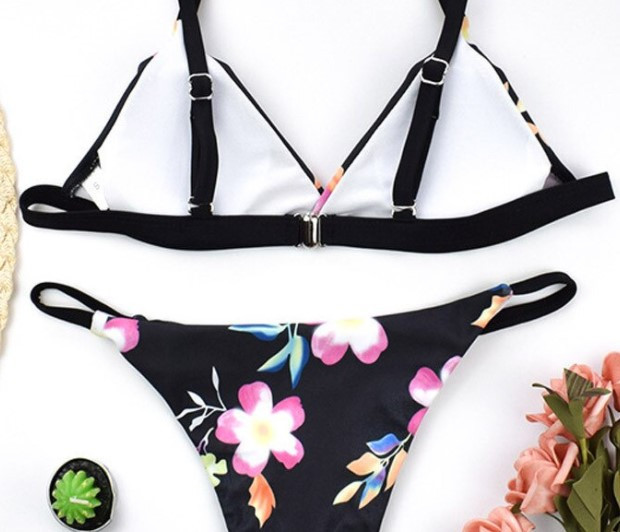 Жіночий роздільний купальник з квітковим принтом S різнобарвний Київ - фото 5