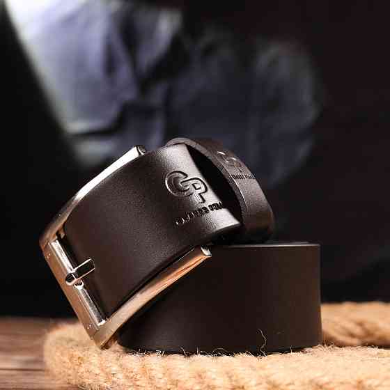 Якісний чоловічий ремінь із натуральної шкіри Grande Pelle 21461 Коричневий Київ