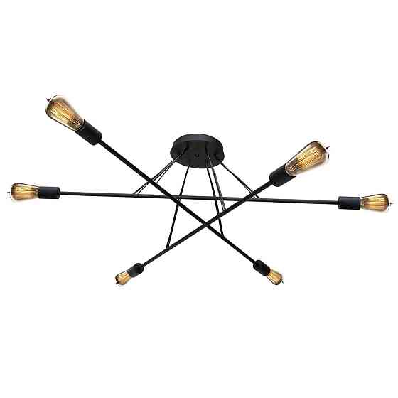 Люстра подвесная MSK Electric Asket на шесть ламп Е27 NL 10320-6 BK черная Одесса