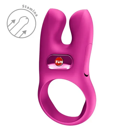Ерекційне віброкільце з подвійною стимуляцією клітора Fun Factory NŌS CLASSIC Magenta, 2 мотори Львів