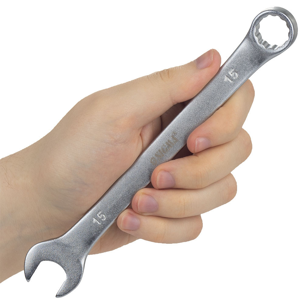 Ключ ріжково-накидний 15 мм CrV satine SIGMA (6021151) Київ - фото 7