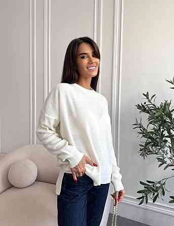 Жіночий базовий теплий повсякденний оверсайз светр  100% акрил Одеса