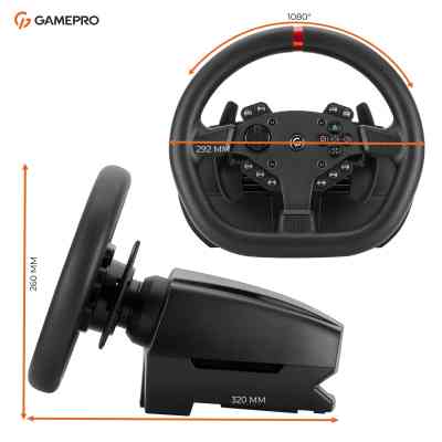 Руль GamePro RW070PM з педалями та коробкою передач XBOXONE/PS4/PC (RW070PM) Винница