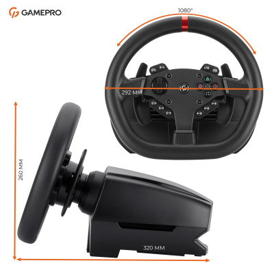 Кермо GamePro RW070PM з педалями та коробкою передач XBOXONE/PS4/PC (RW070PM) Вінниця - фото 6