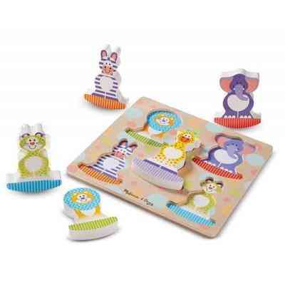 Развивающая игрушка Melissa&Doug Формовой пазл-качалка Сафари (MD1886) Винница