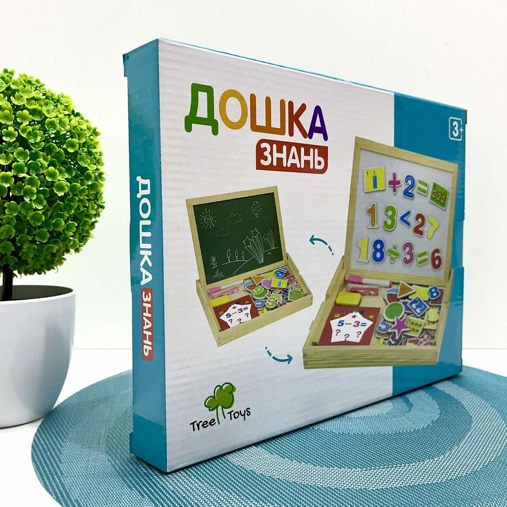 Дерев'яна іграшка Tree Toys двостороння магнітна геометричні фігури маркер (MD 0694) Чернігів - фото 6