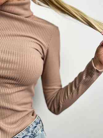 Жіночий гольф в рубчик "Made" оптом | Норма Бежевий, 42-44 Київ