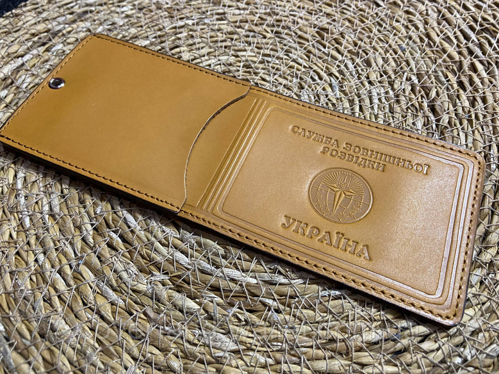 Обкладинка на посвідчення СВР (служба зовнішньої розвідки) Жовтий Київ - фото 6