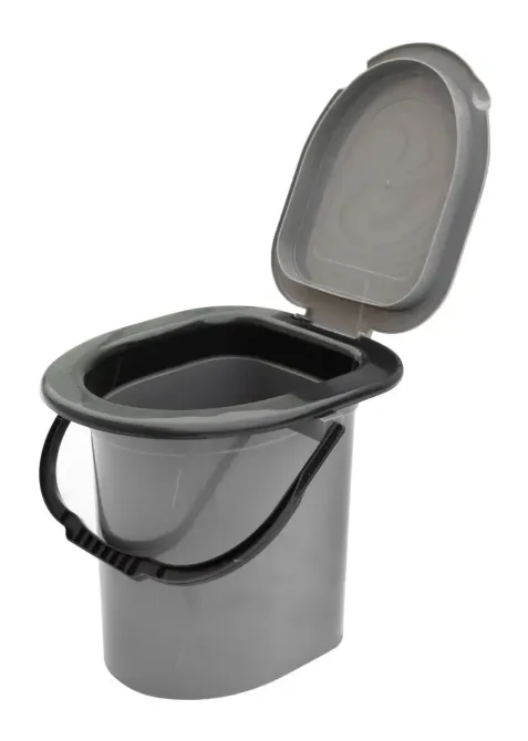 Ведро-туалет пластиковый 15 литров, серое (Горизонт) Харьков - изображение 1