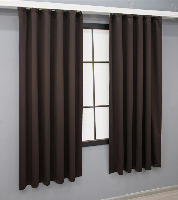 Комплект коротких штор VR-Textil Блэкаут Midnight № 1678ш Венге 140х170 см 2 шт (35-0325) Киев - изображение 5