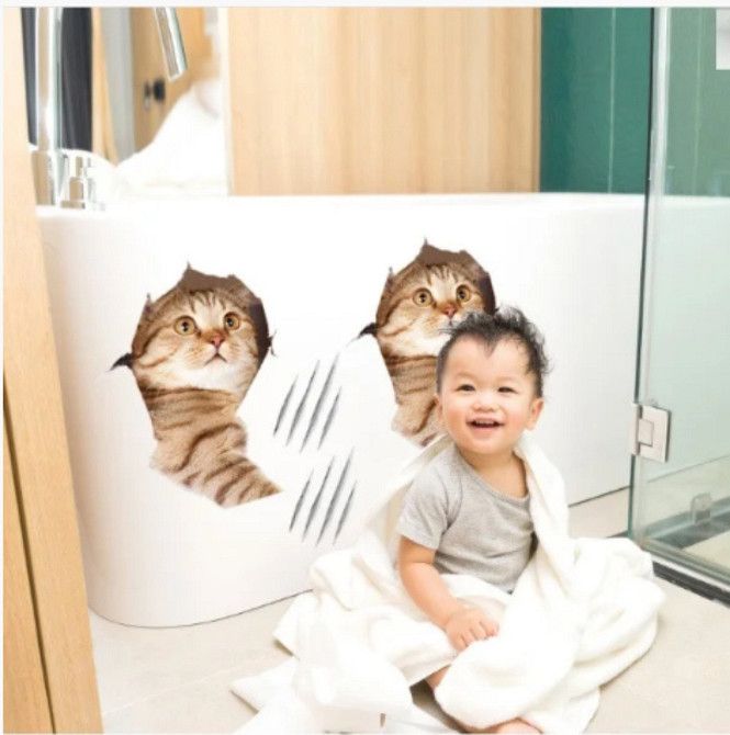 Наклейка декоративная виниловая Котик Киев - изображение 4