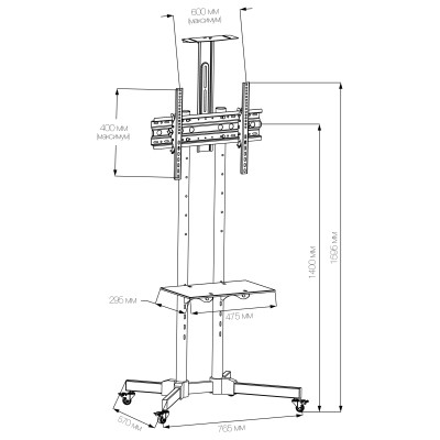 Стойка презентационная Vinga TFS-W0564B1 Вінниця - фото 7