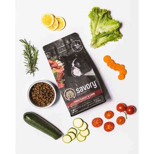 Корм сухий Savory Small Breed rich in Fresh Turkey and Lamb для дорослих собак малих порід до 10 кг зі свіжим ягням та індич Київ
