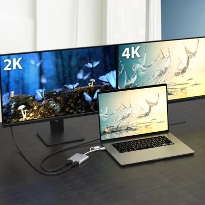 Адаптер USB-C/A to 2xHDMI F dual display J5create (JCA365-N) Винница - изображение 4