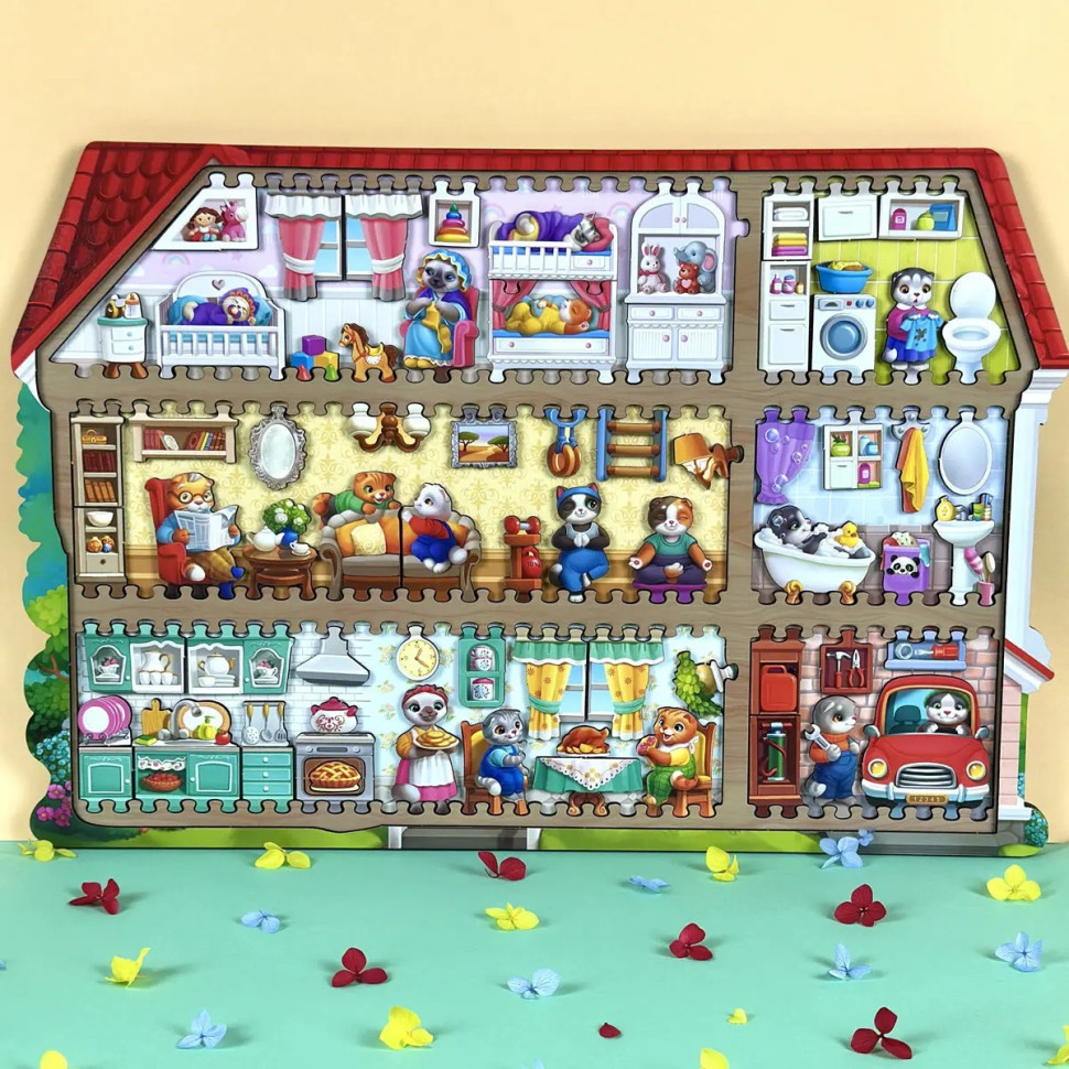 Деревянный пазл-вкладыш 