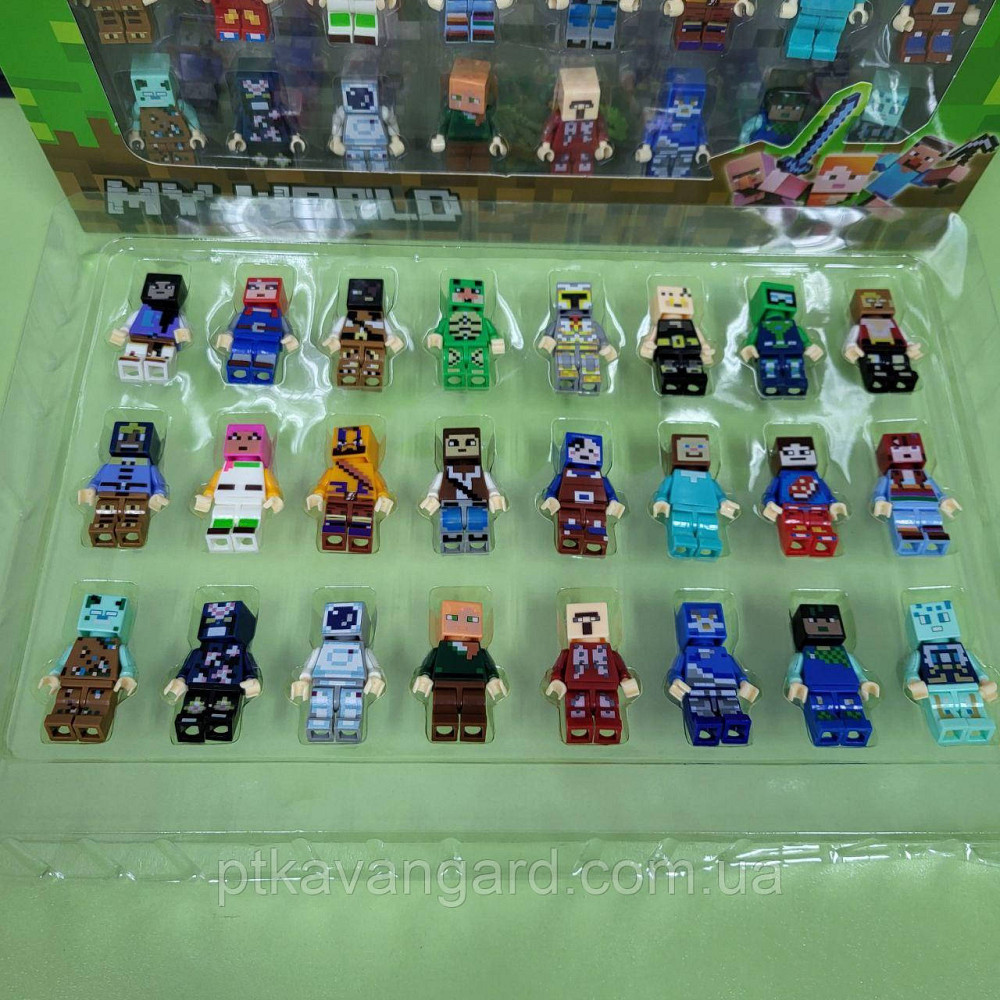 Набір фігурок Майнкрафт 24 шт 86084 Minecraft чоловічки Хмельницький - фото 3